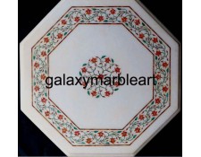 Cute Coral inlaid marble table top WP-15130